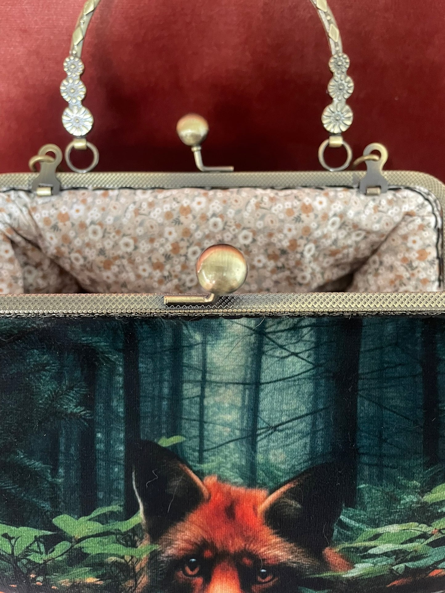 Sac Vintage Renard en Forêt – Accessoire Féérique Femme