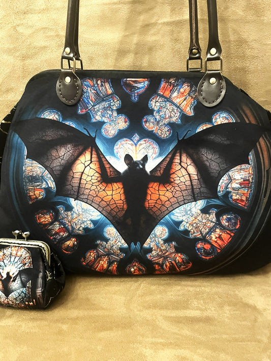 Le Sac "Mary" Vitrail Nocturne | Grand Sac Gothique & Cuir - Le Comptoir de Suzanne