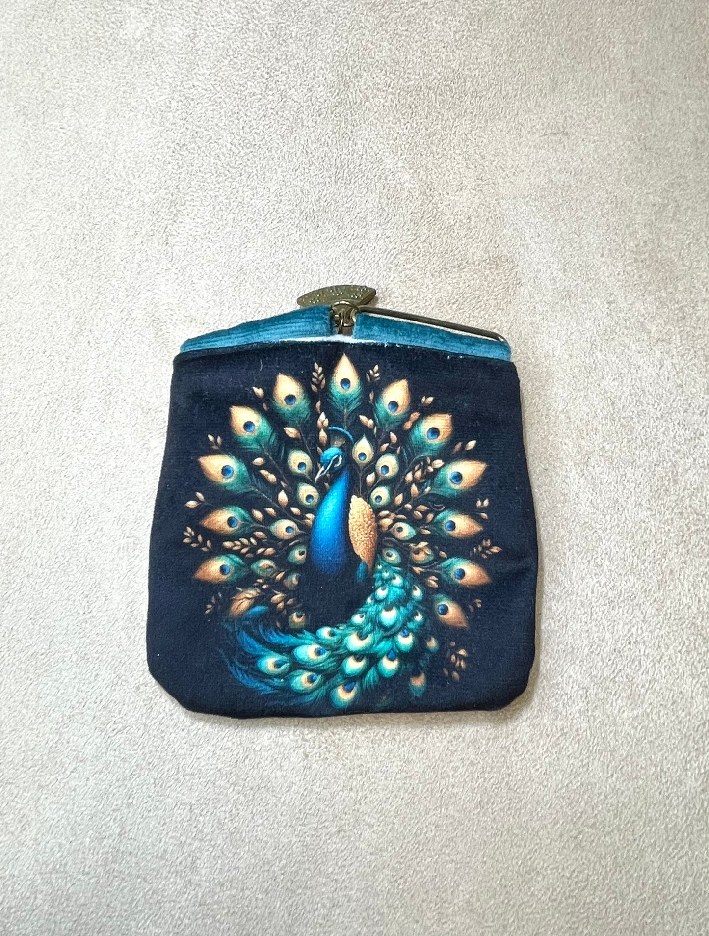 porte monnaie aimanté paon