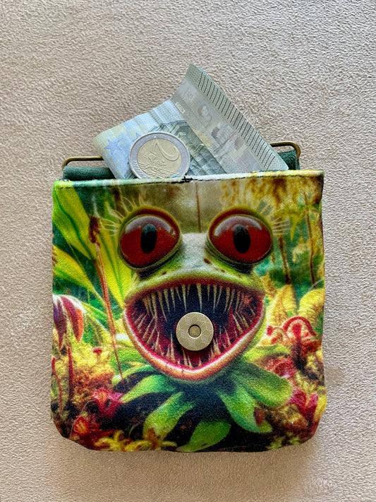 porte monnaie aimanté plante carnivore