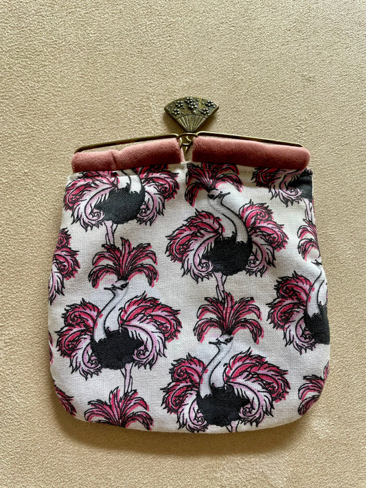 porte monnaie aimanté autruche