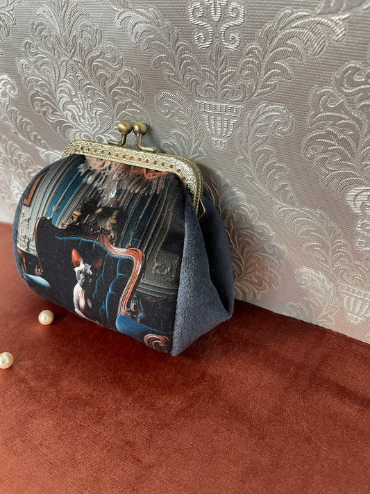 dée cadeau femme originale : porte-monnaie vintage chat Sphynx.