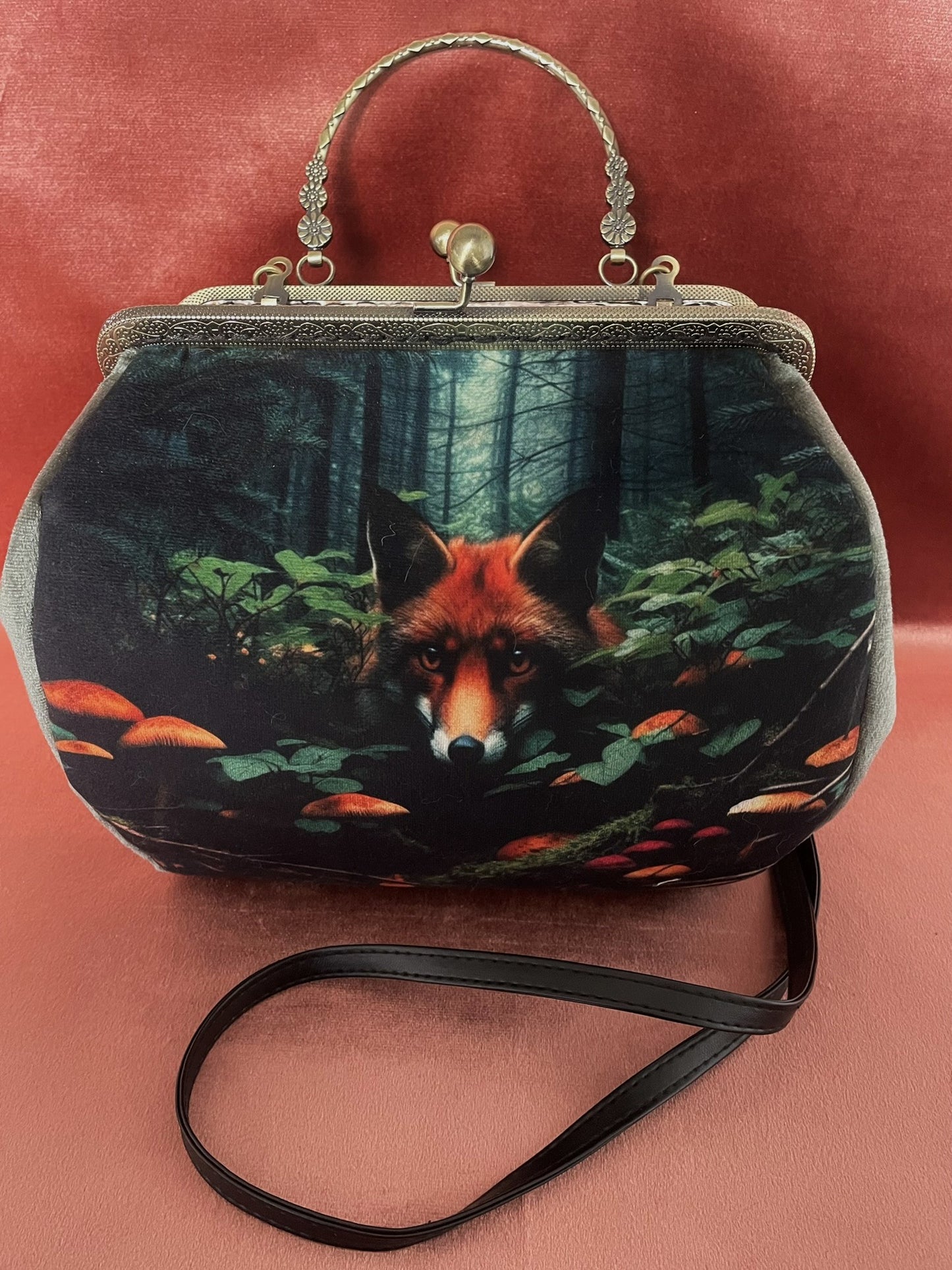 Sac Vintage Renard en Forêt – Accessoire Féérique Femme