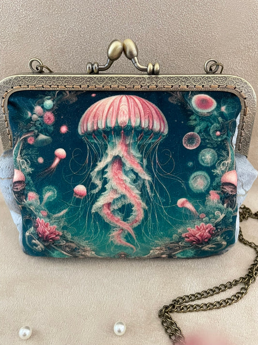 Clutch/Pochette méduse à filament