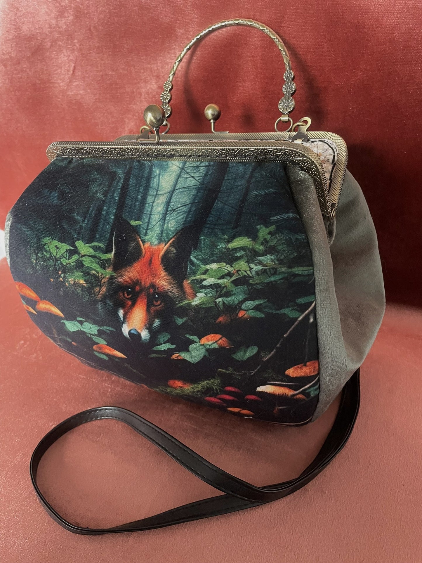 Sac Vintage Renard en Forêt – Accessoire Féérique Femme