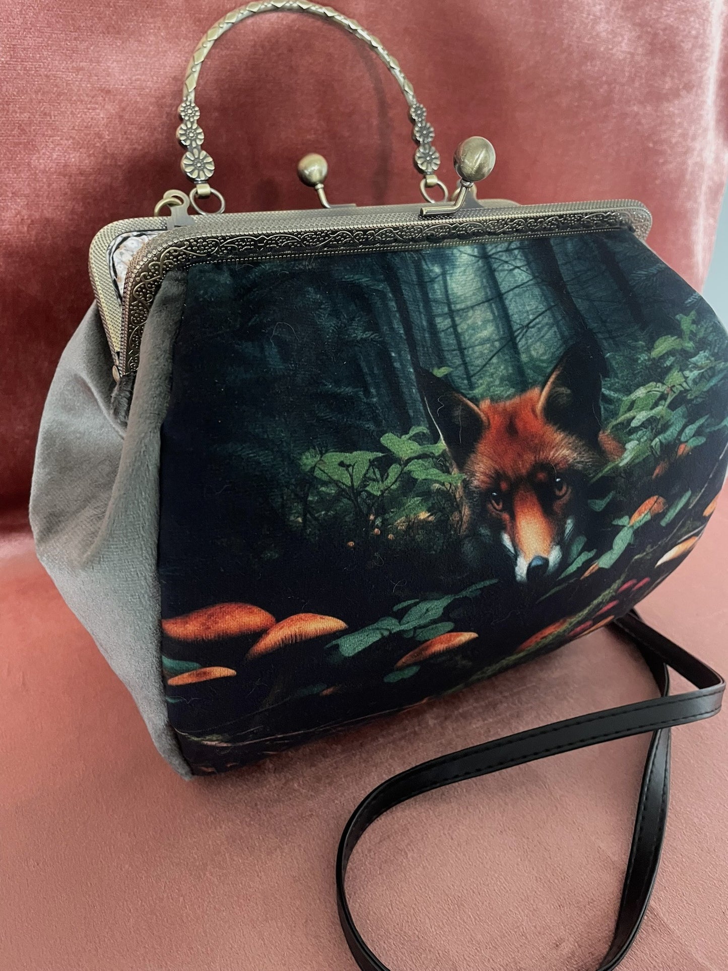 Sac Vintage Renard en Forêt – Accessoire Féérique Femme