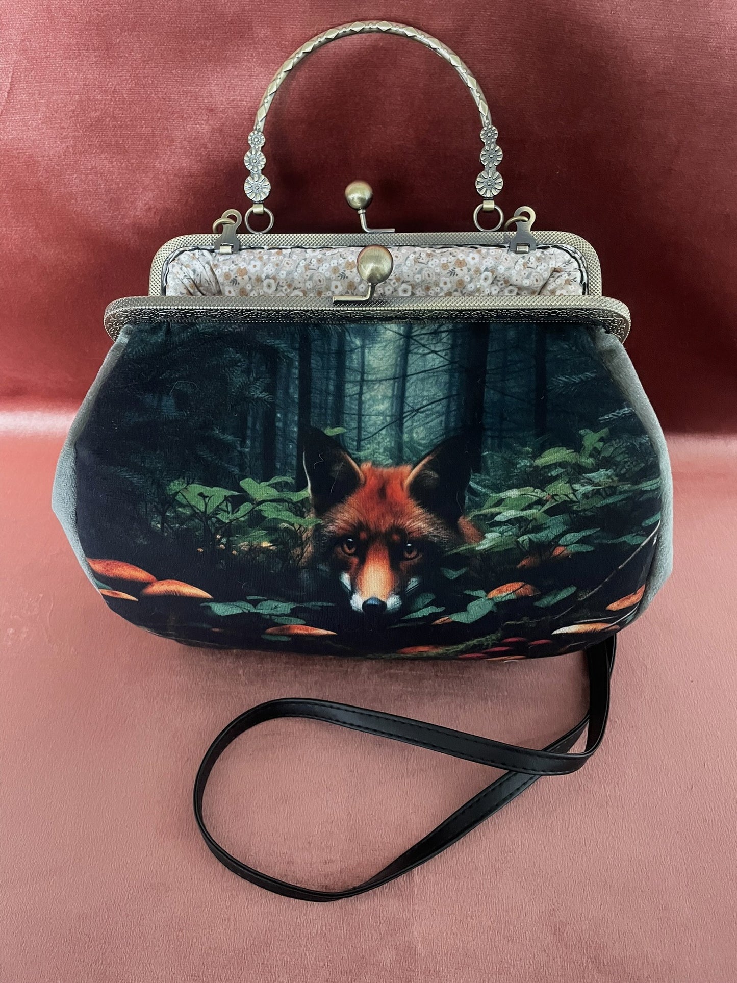 Sac Vintage Renard en Forêt – Accessoire Féérique Femme