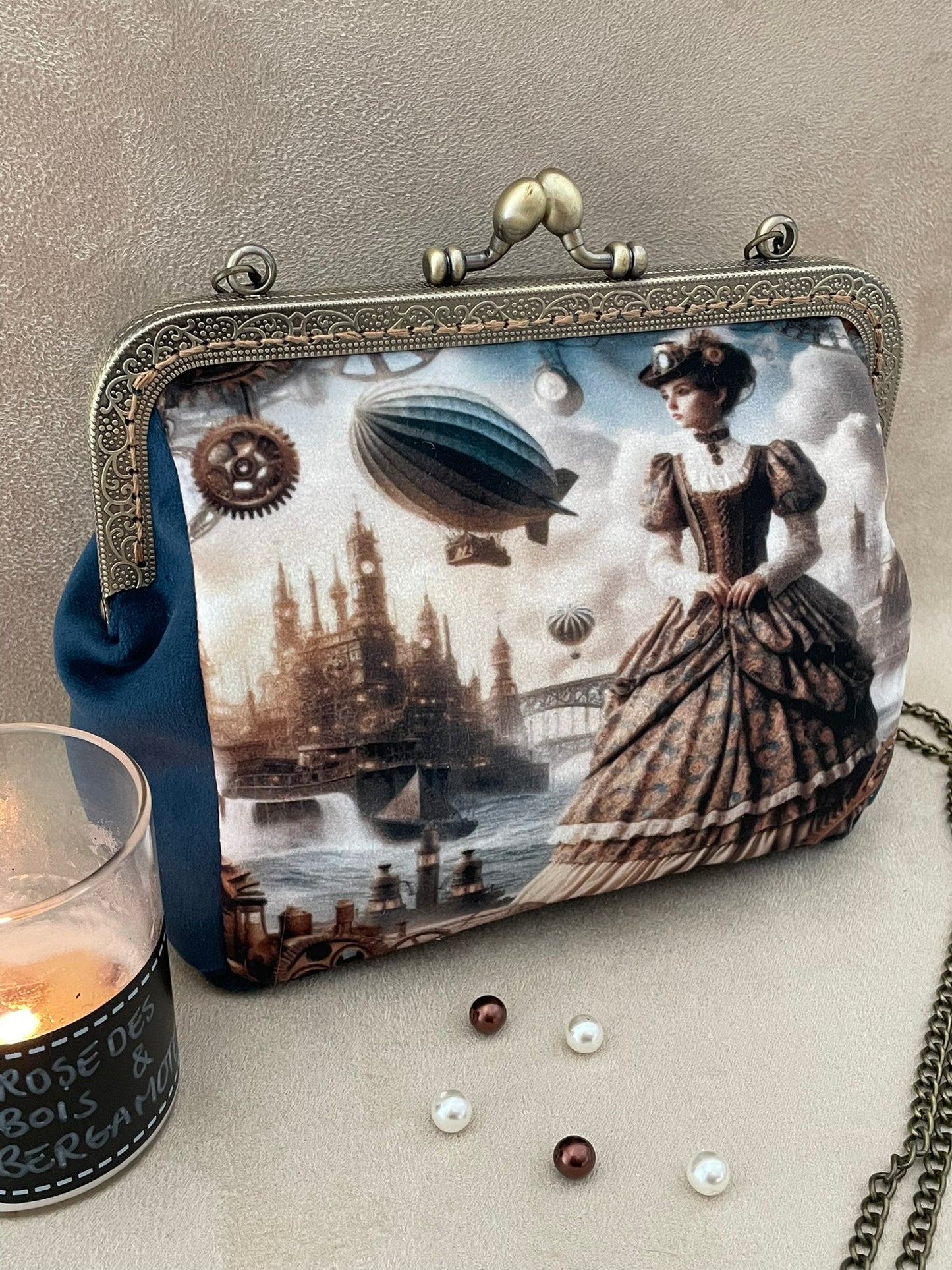 Clutch/Pochette steampunk, victorien