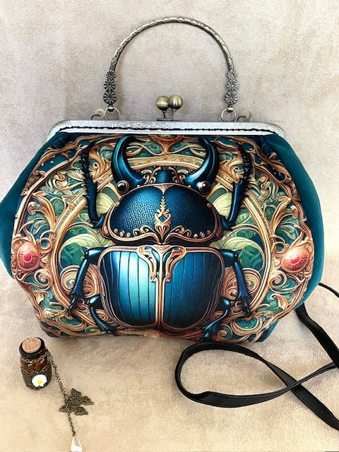 sac rétro scarabée egyptien