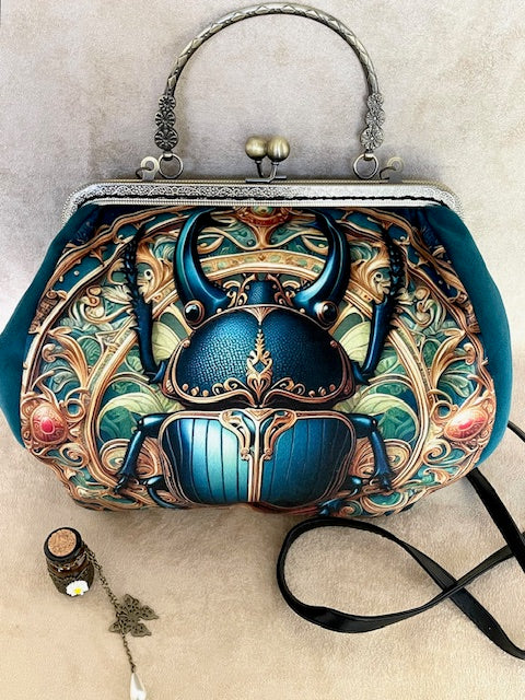 sac rétro scarabée egyptien