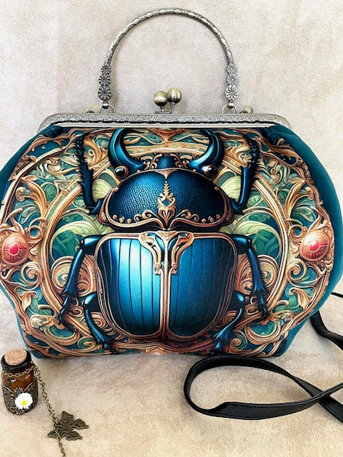 sac rétro scarabée egyptien