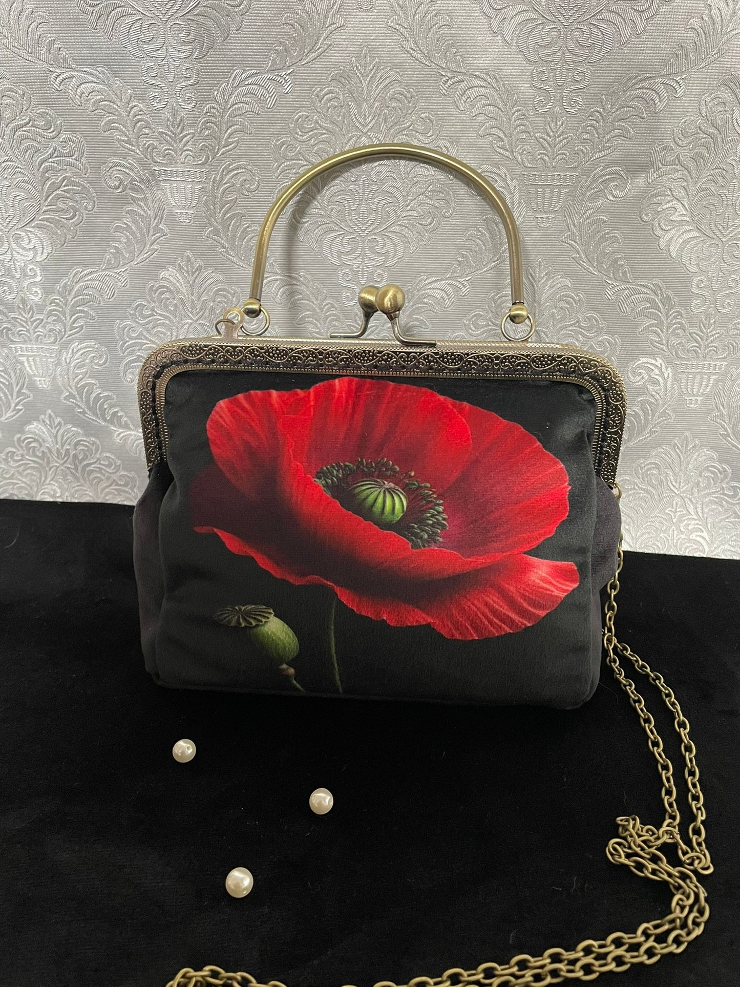 clutch - pochette coquelicot