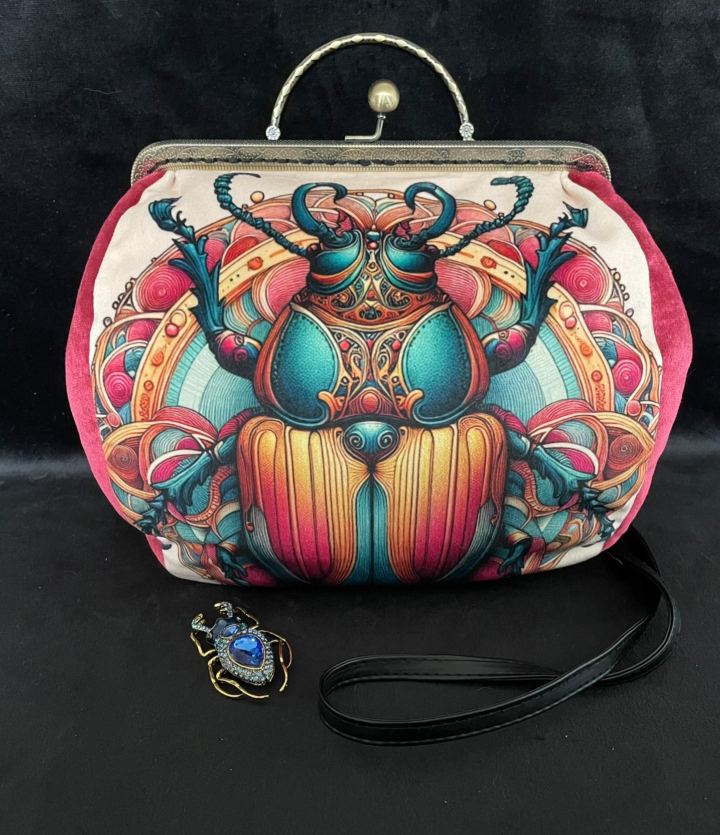 sac retro scarabee egyptien