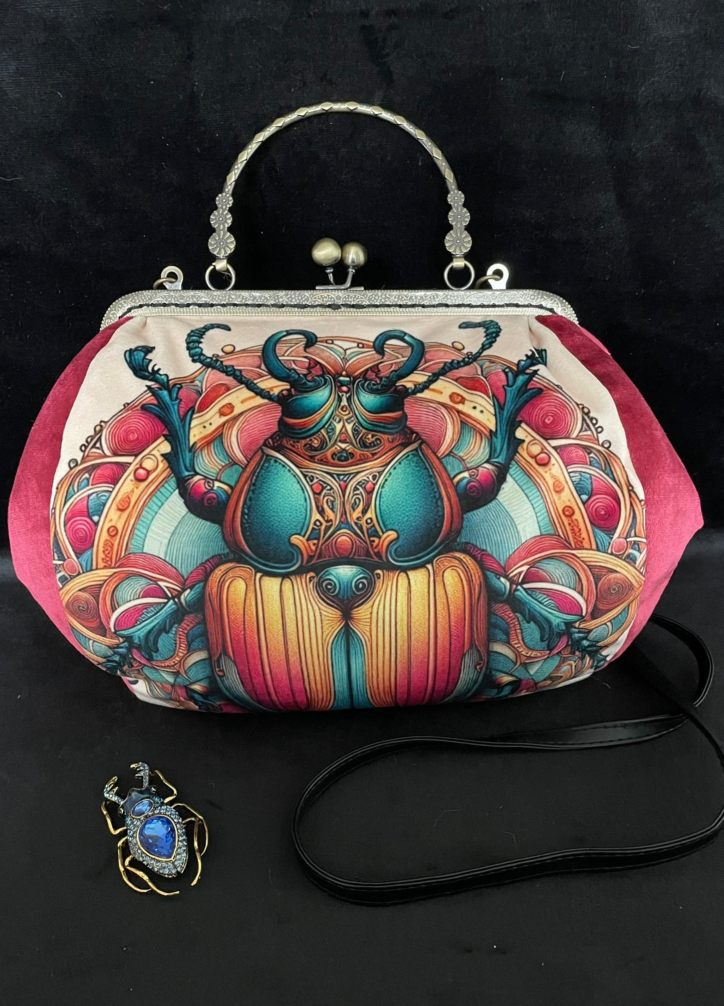 sac retro scarabee egyptien