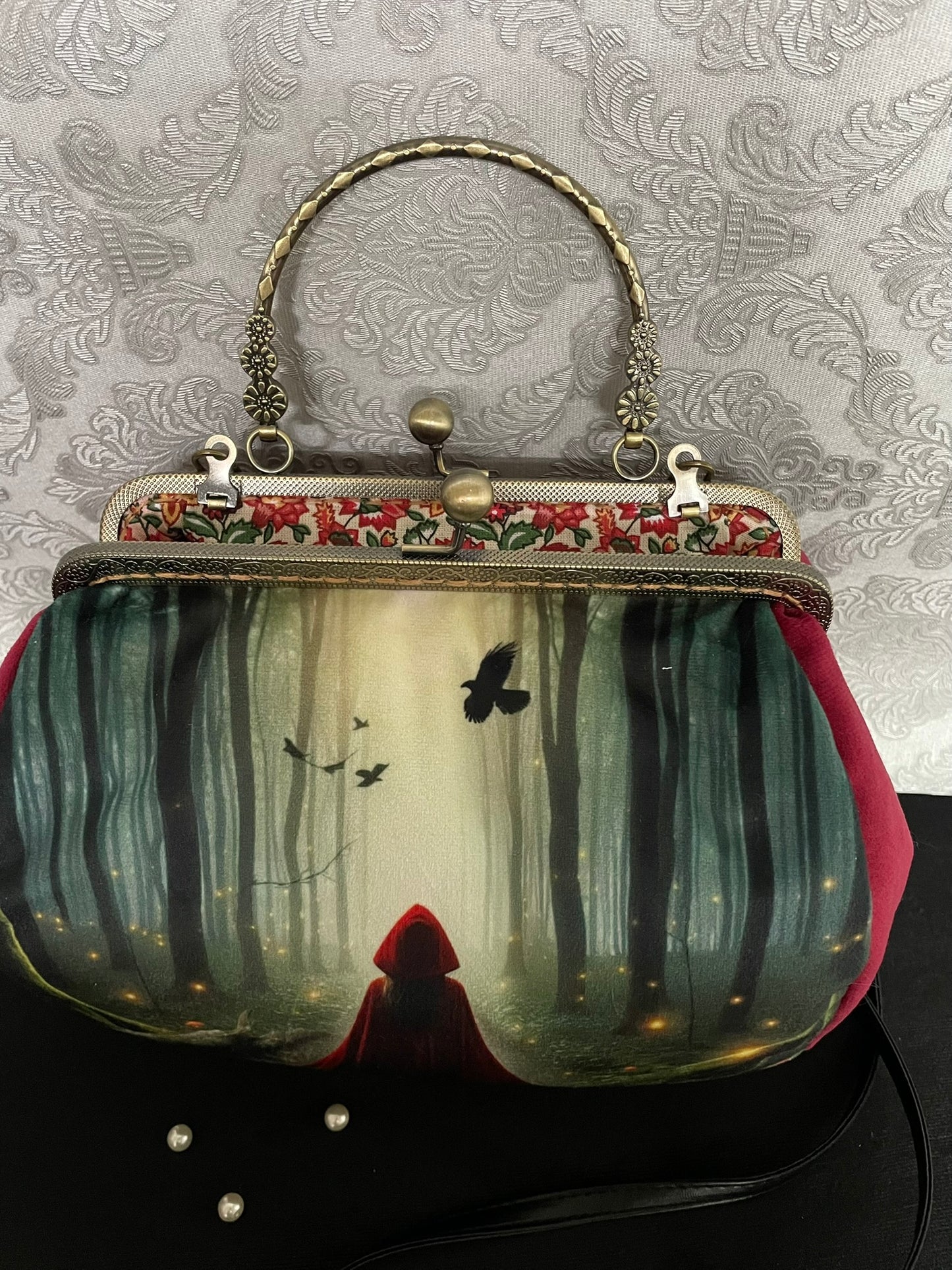 Sac Petit Chaperon Rouge Vintage – Sac Conte de Fees Femme – Sac Bandouliere Vintage Femme