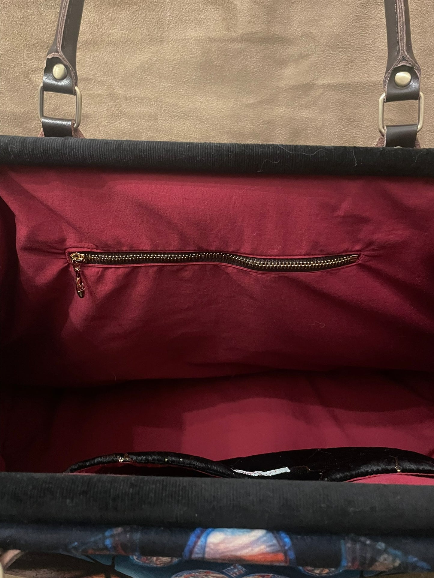 Sac Gothique « Vitrail Nocturne » – Grand Sac Chauve-Souris, Fantastique et Baroque Moderne