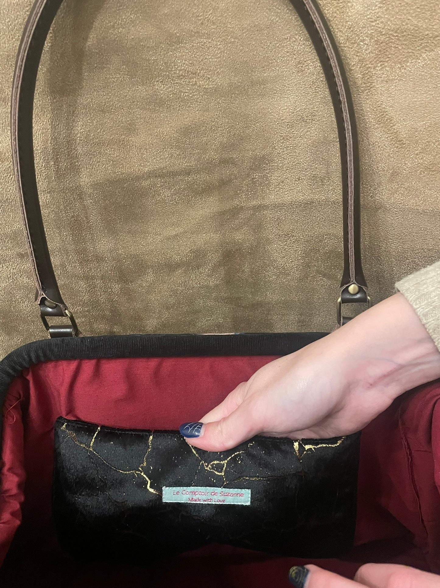 Sac Gothique « Vitrail Nocturne » – Grand Sac Chauve-Souris, Fantastique et Baroque Moderne