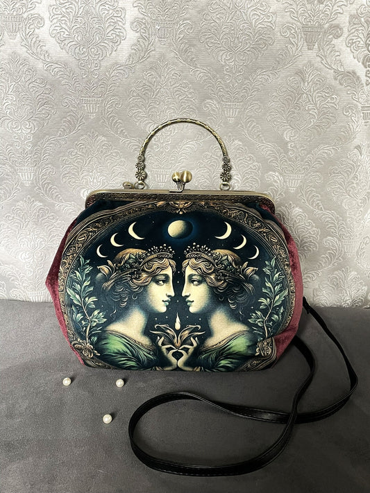 Sac « Lunes Jumelles » – Sororité Céleste et Élégance Symbolique