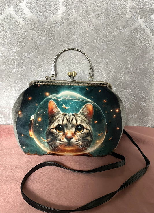 Sac « Chat Cosmique » – Félin Galactique et Rêverie Interstellaire