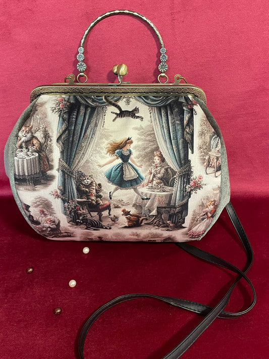 Sac Alice au Pays des Merveilles | Velours & Style Vintage – Le Comptoir de Suzanne