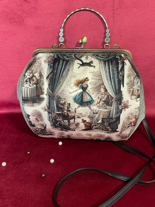 Sac Alice au Pays des Merveilles | Velours & Style Vintage – Le Comptoir de Suzanne