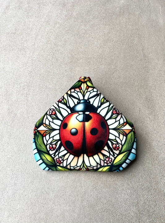 porte monnaie aimanté - Coccinelle et jardin enchanté