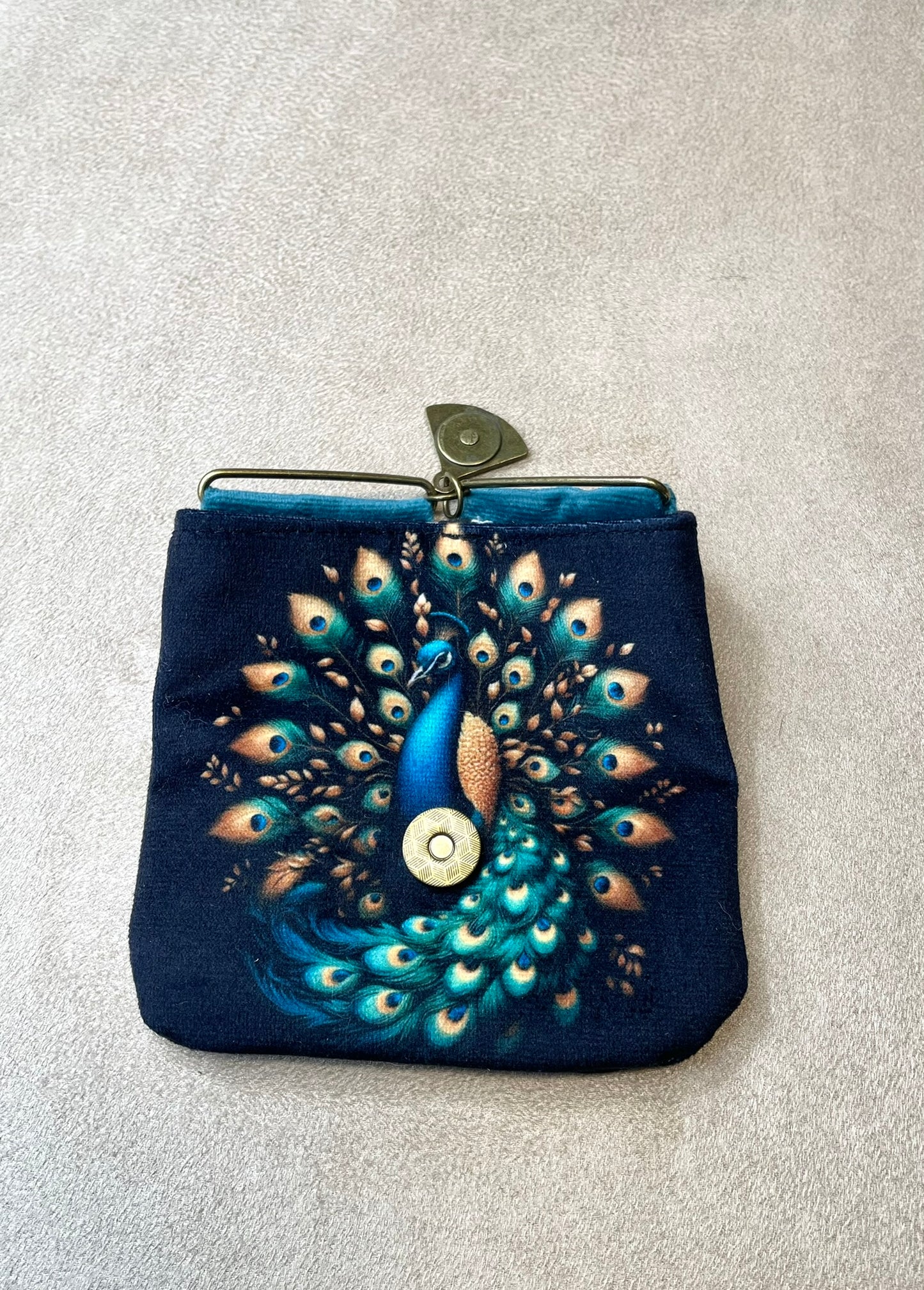 porte monnaie aimanté paon