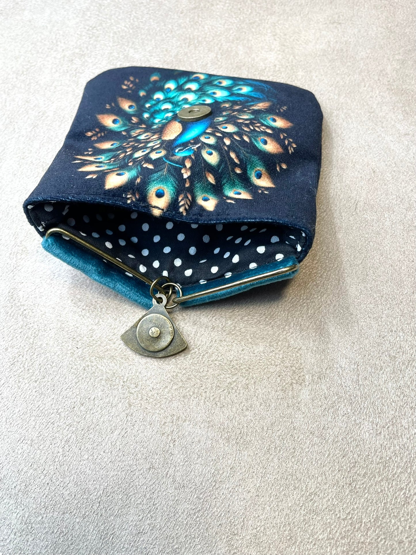 porte monnaie aimanté paon