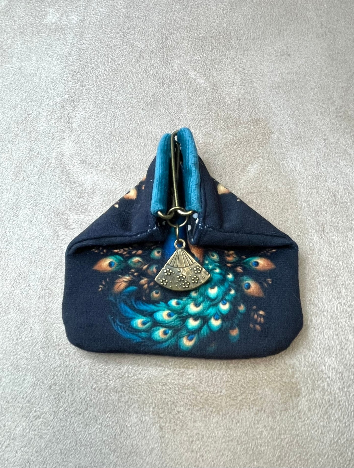 porte monnaie aimanté paon