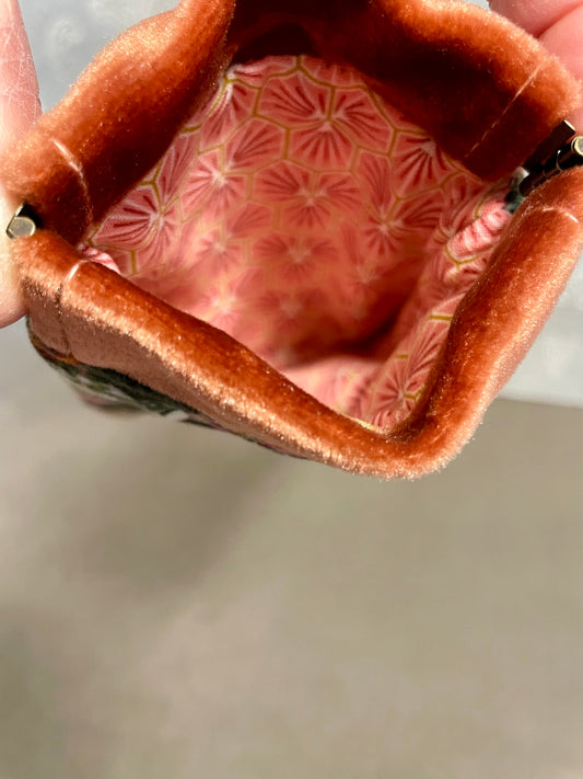 Porte-monnaie Alice au Pays des Merveilles | Flamant Rose Steampunk & Velours