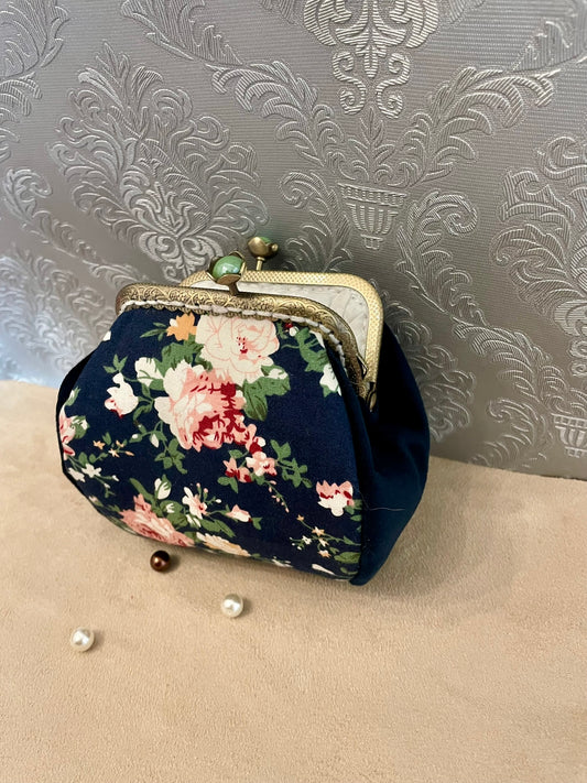 Porte-monnaie shabby fleuri