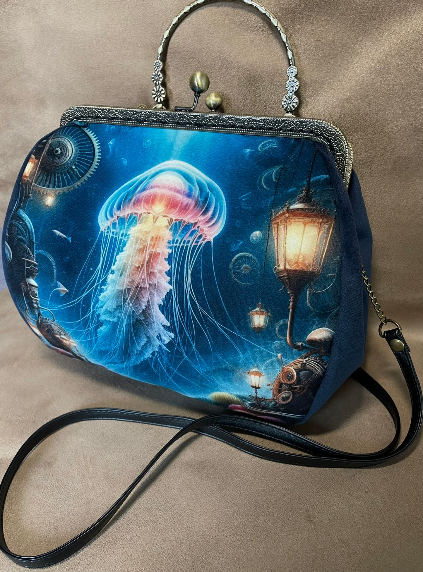 Sac « Méduse des Abysses » – Poésie marine & élégance steampunk