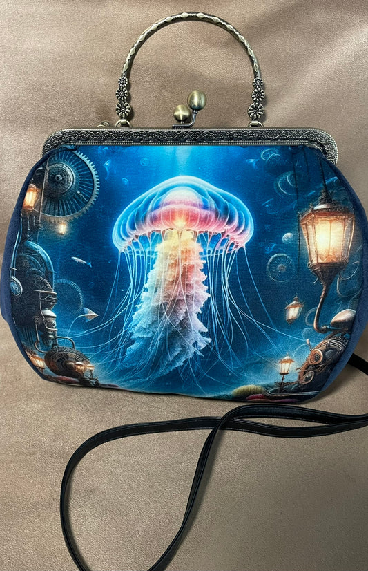 Sac "Méduse des Abysses" – Steampunk Marine & Bleue
