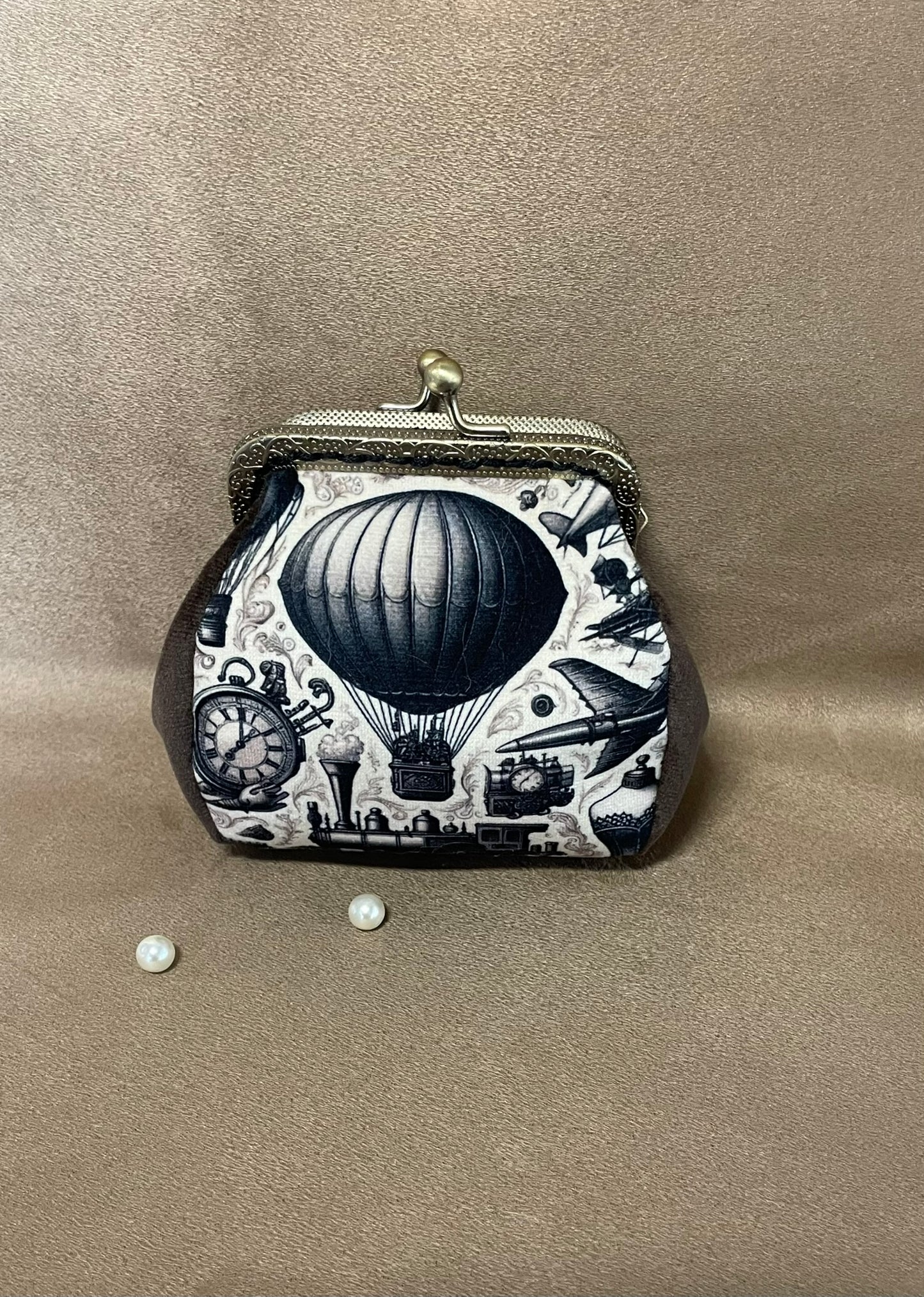 Porte-monnaie « L'Aéronaute » – Montgolfière & Odyssée Steampunk