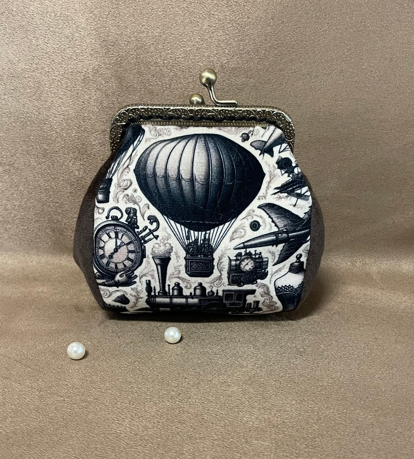 Porte-monnaie « L'Aéronaute » – Montgolfière & Odyssée Steampunk