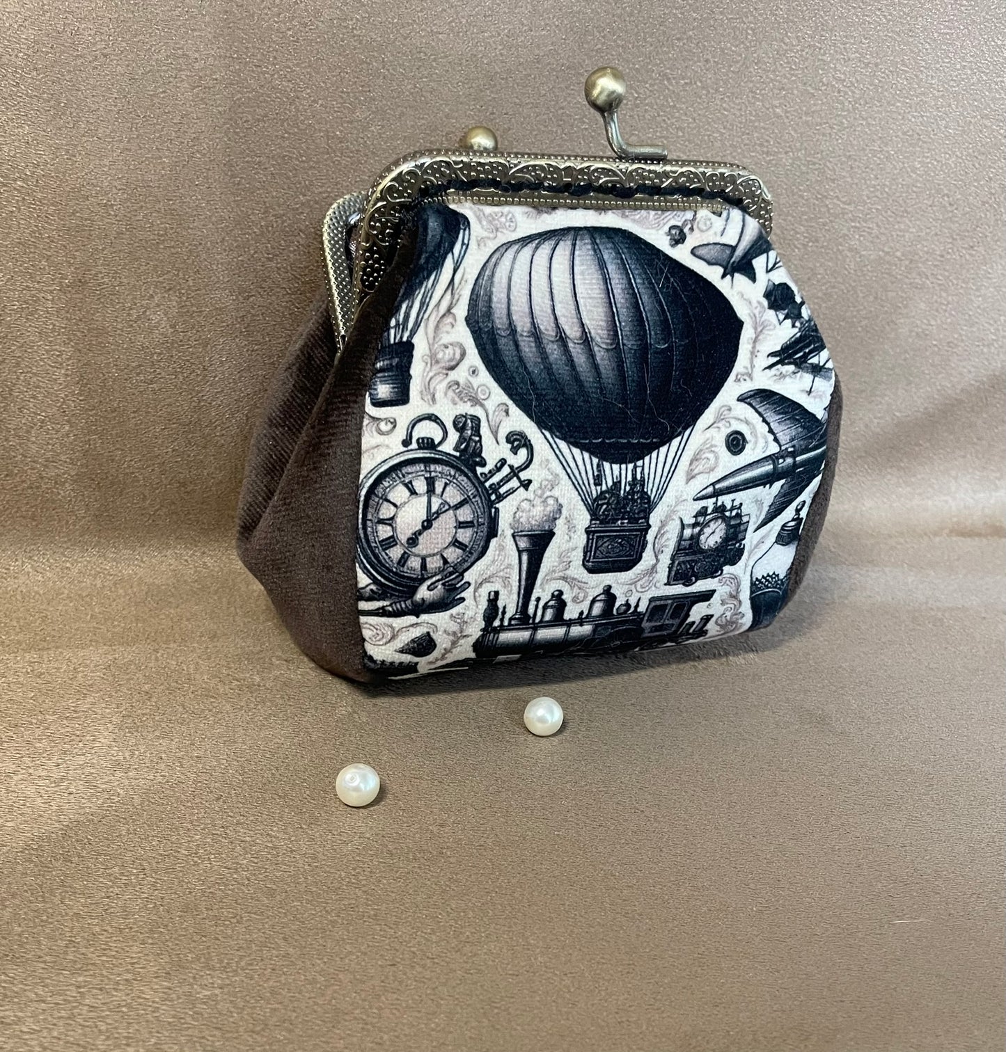 Porte-monnaie « L'Aéronaute » – Montgolfière & Odyssée Steampunk