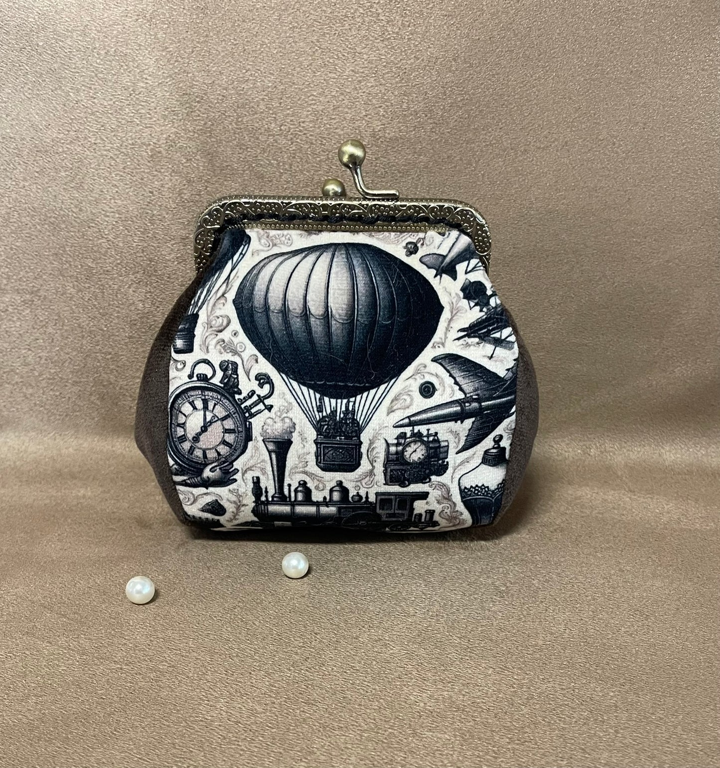 Porte-monnaie « L'Aéronaute » – Montgolfière & Odyssée Steampunk