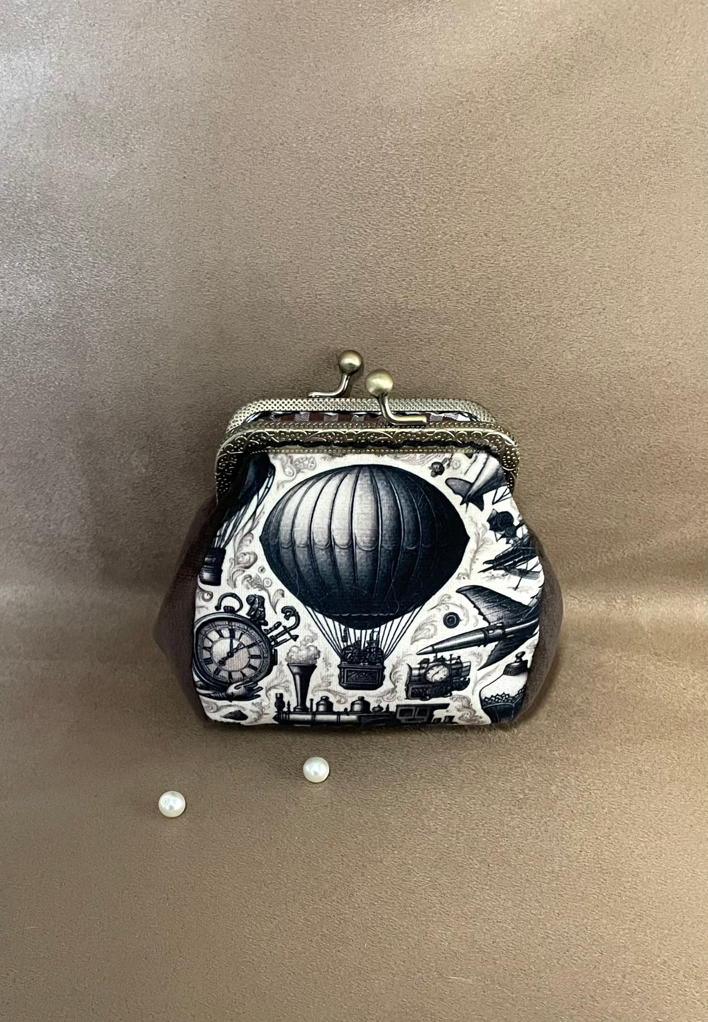 Porte-monnaie « L'Aéronaute » – Montgolfière & Odyssée Steampunk