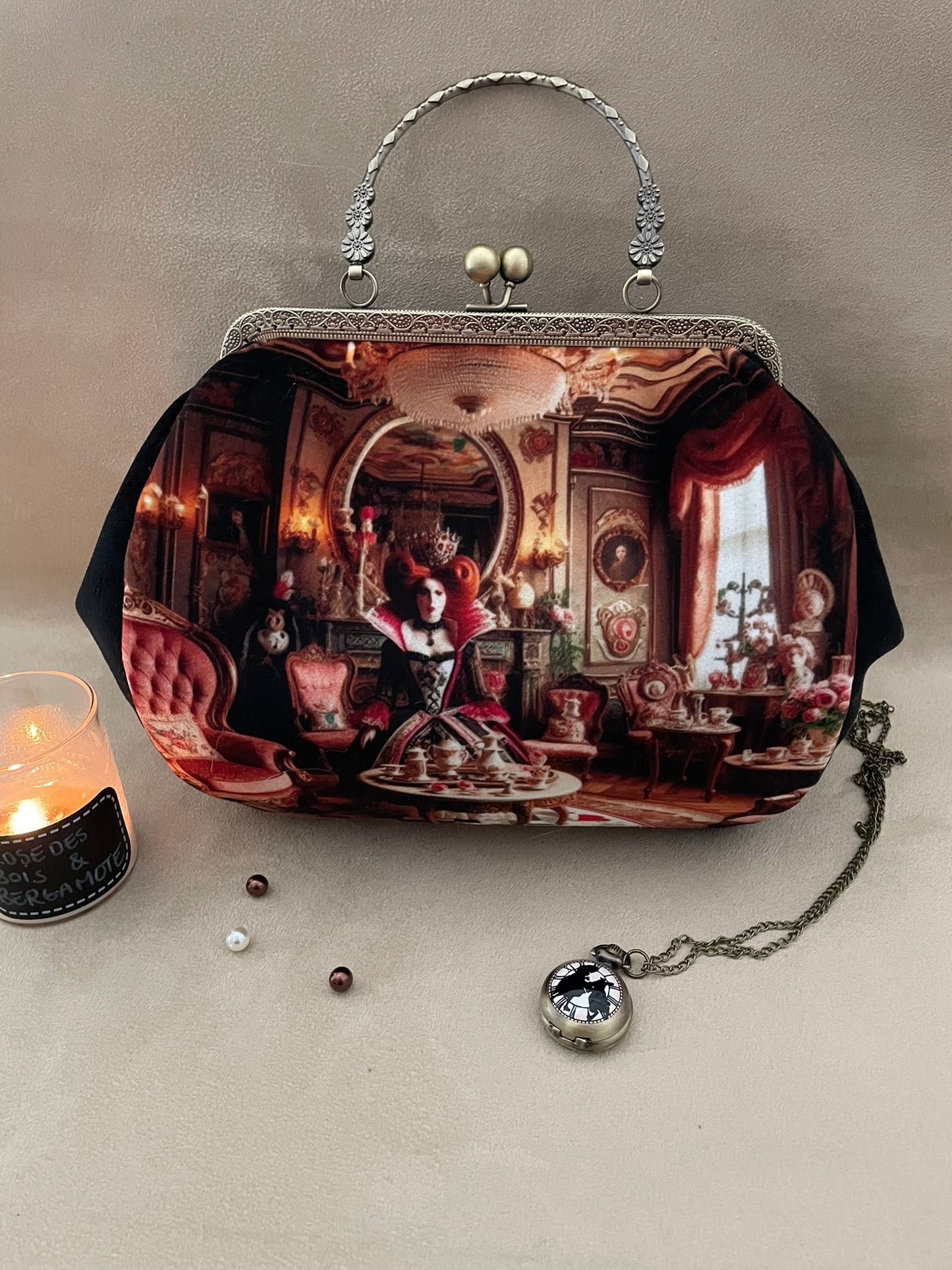 sac rétro, reine de coeur, alice au pays des merveilles