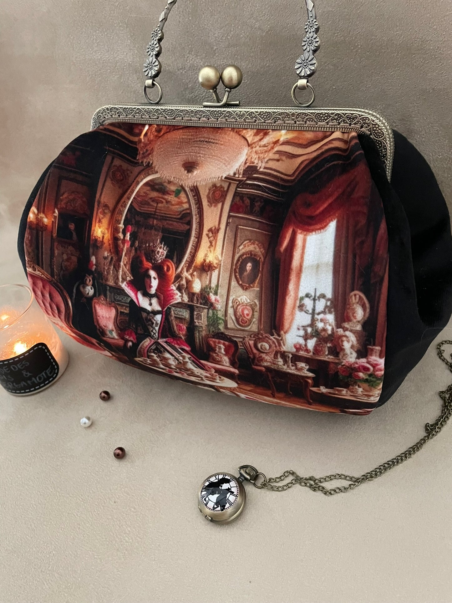 sac rétro, reine de coeur, alice au pays des merveilles