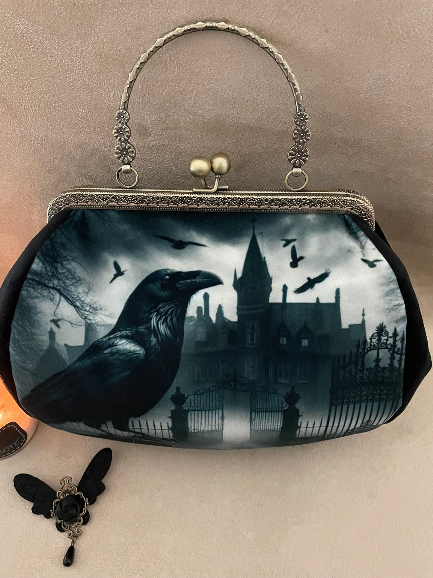 sac rétro corbeau, nevermore