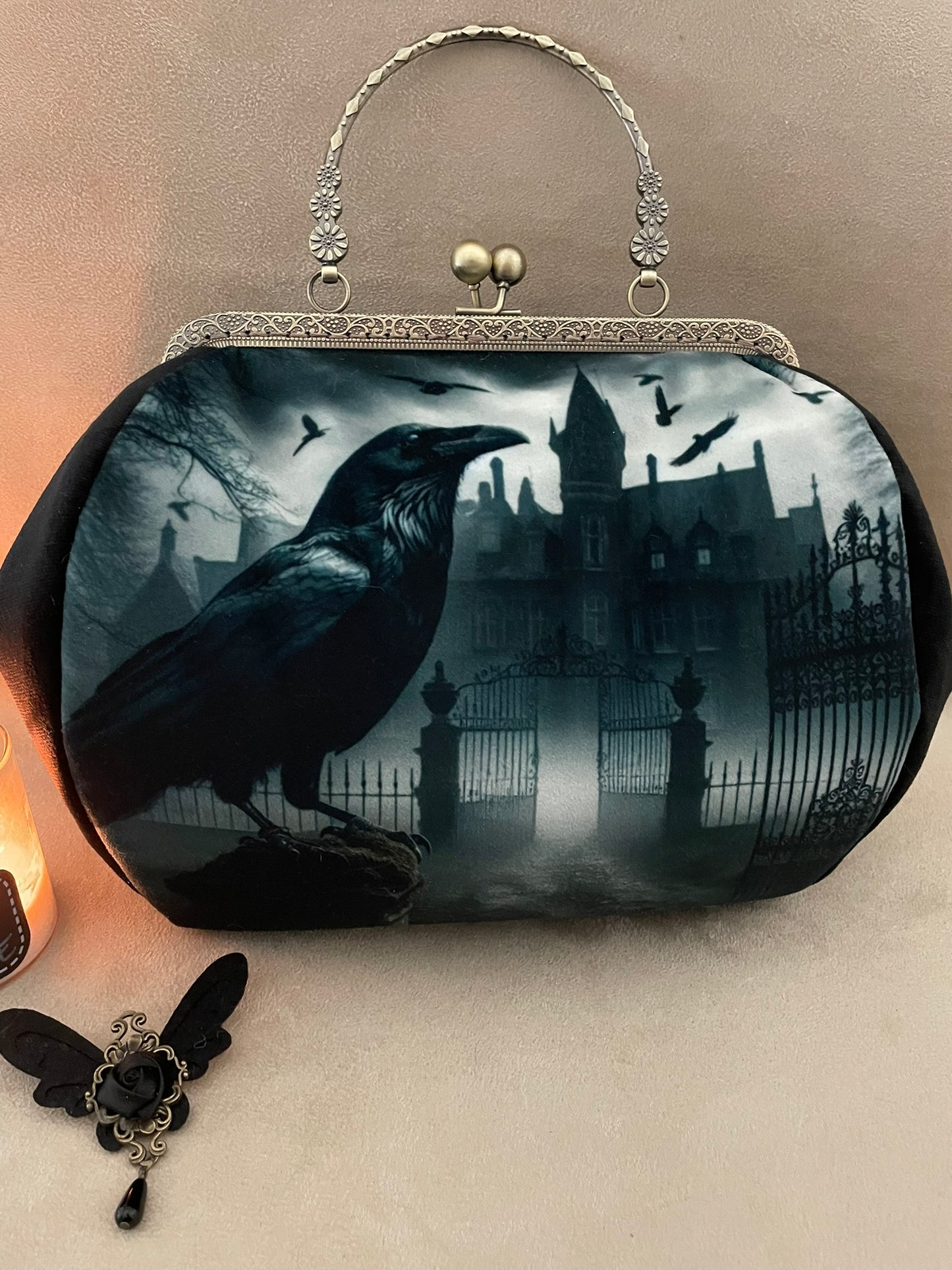 sac rétro corbeau, nevermore