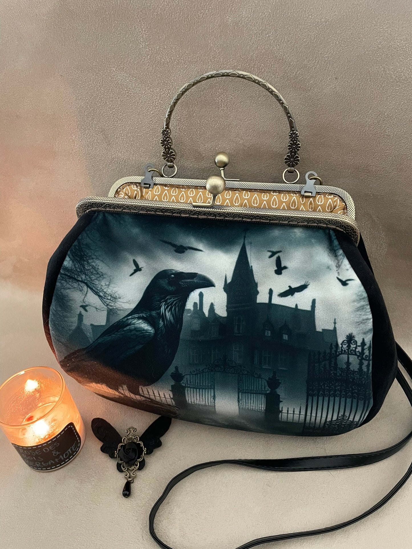 sac rétro corbeau, nevermore