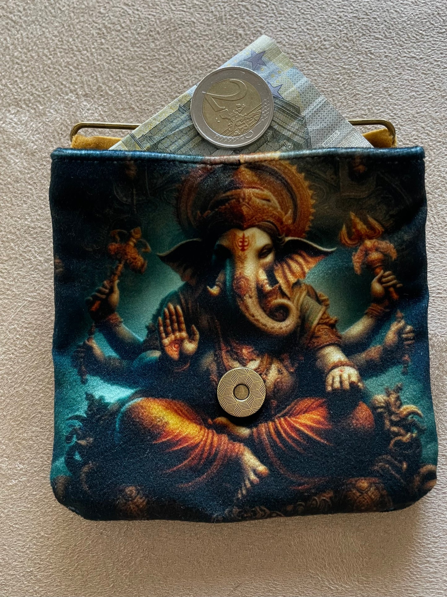 porte monnaie aimanté Ganesh