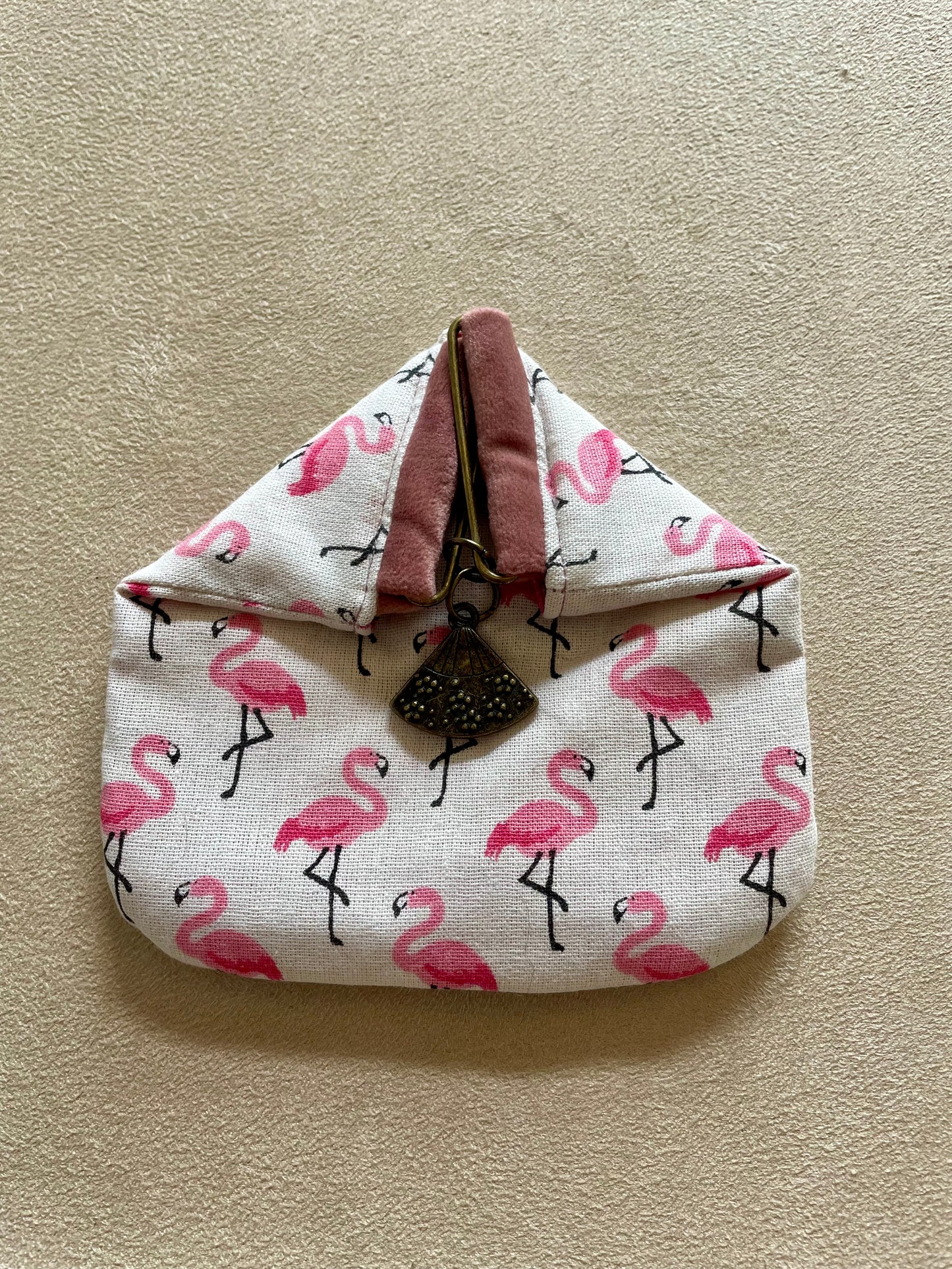 porte monnaie aimanté flamants roses