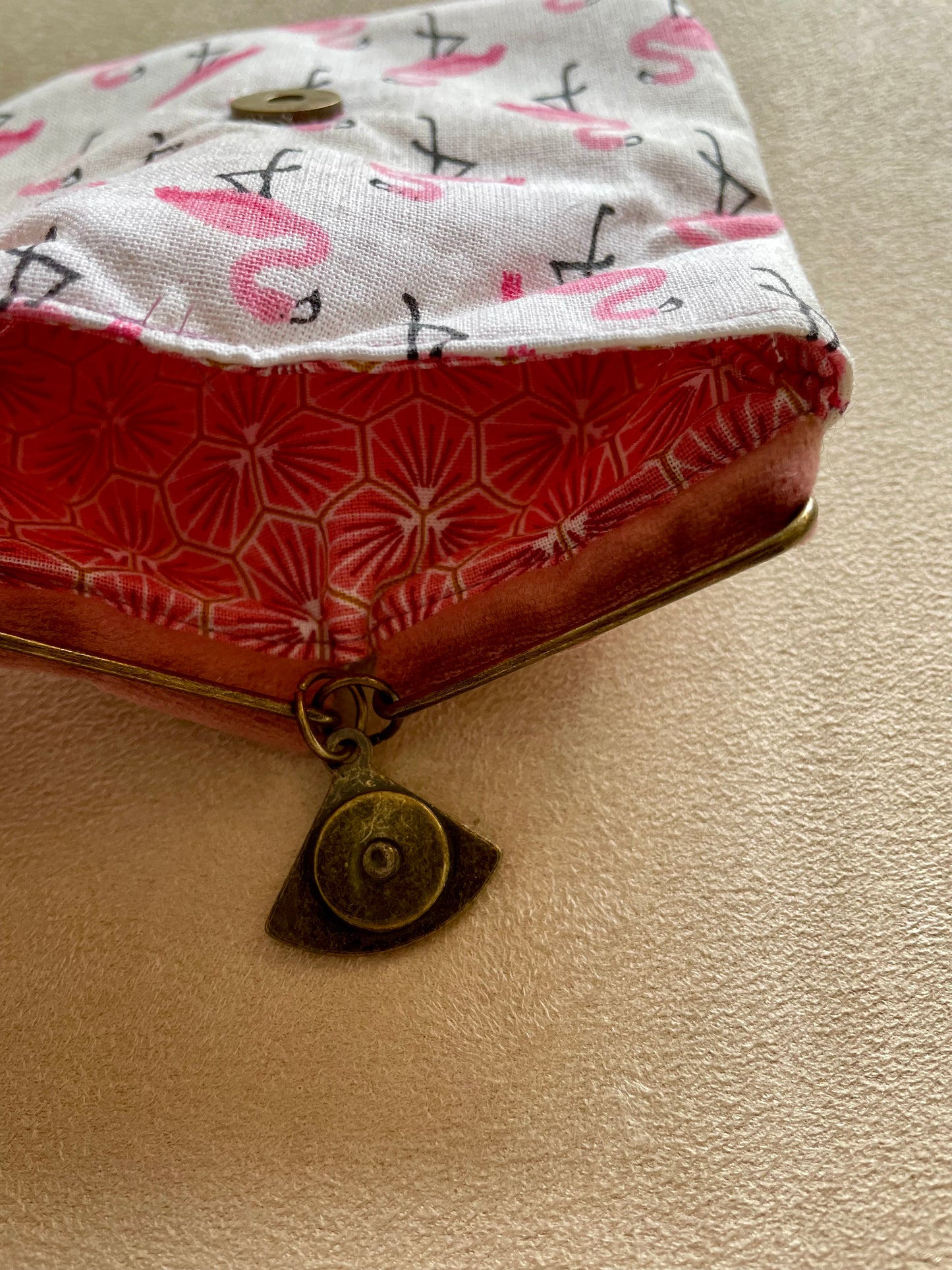 porte monnaie aimanté flamants roses