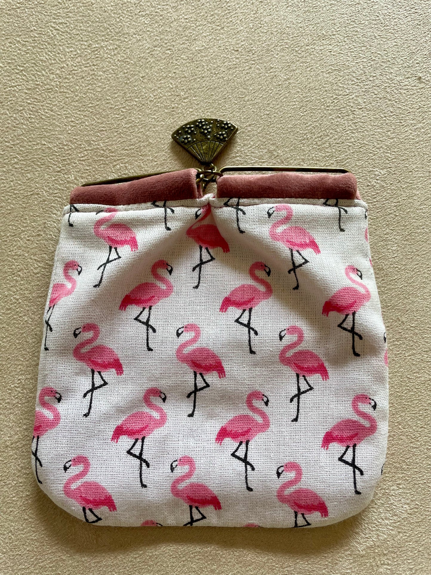 porte monnaie aimanté flamants roses