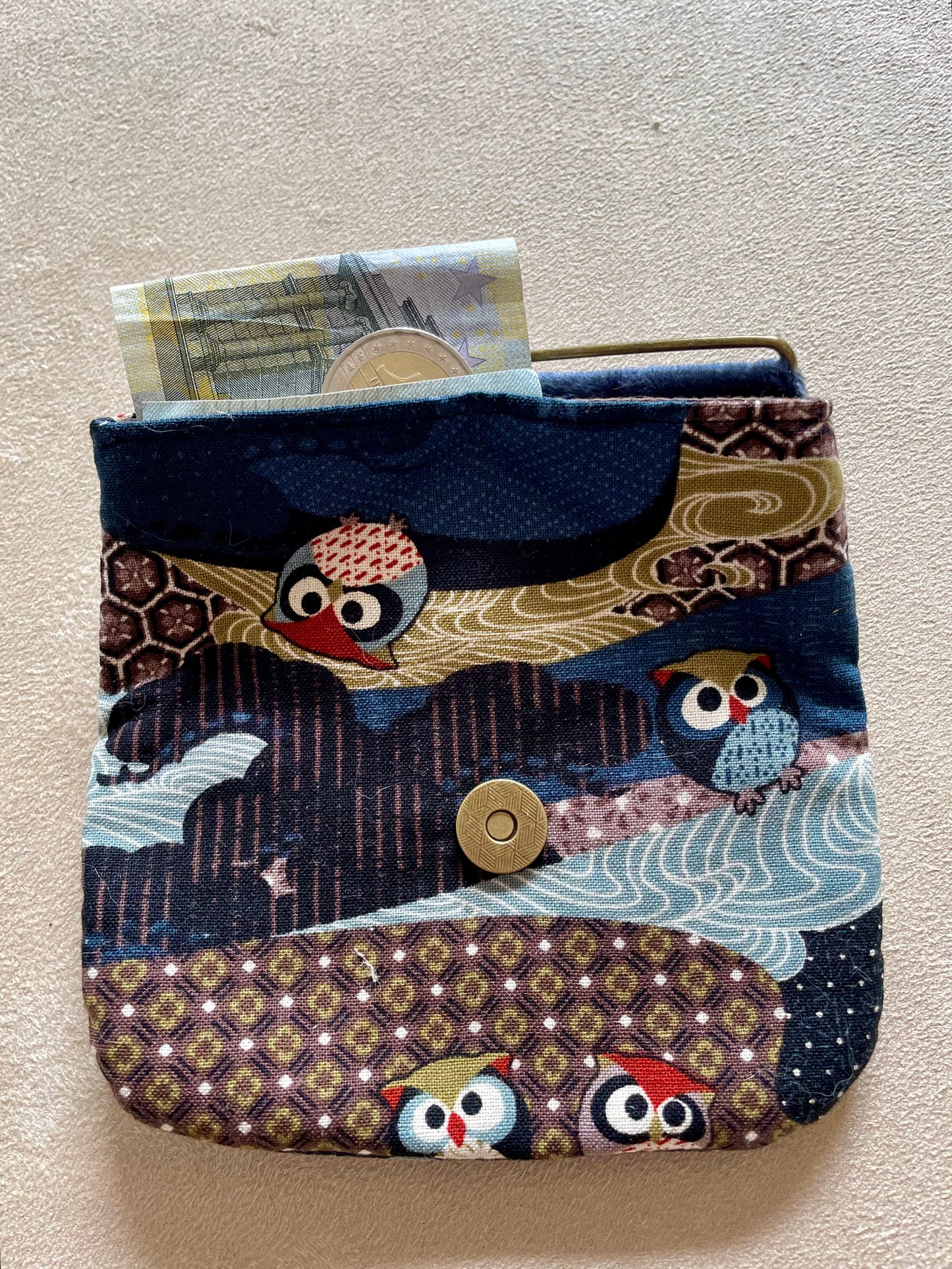 porte monnaie aimanté chouettes