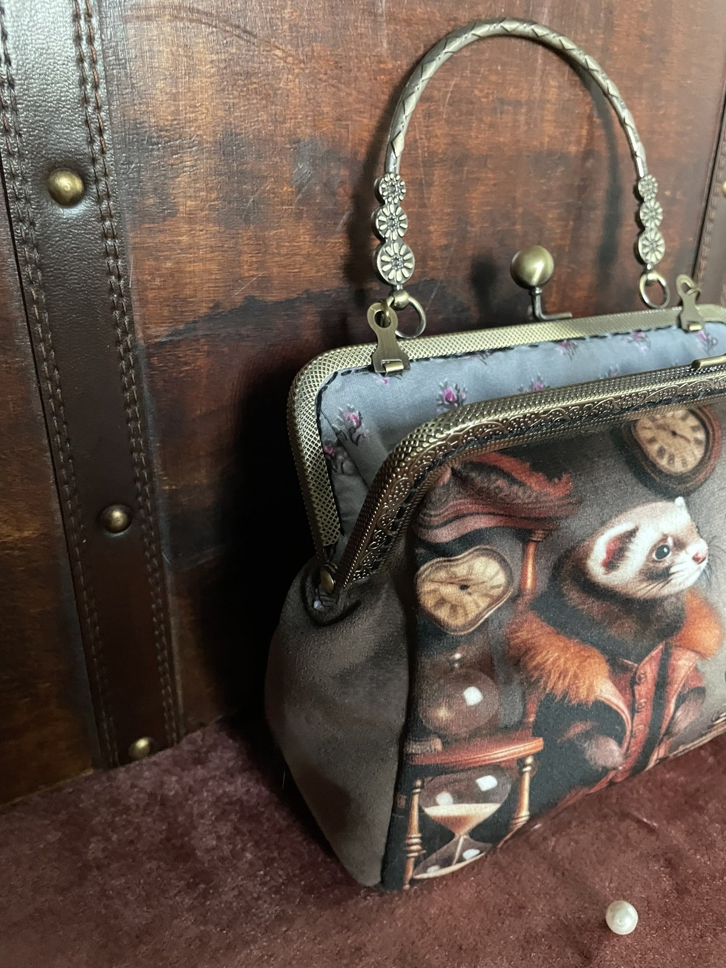 sac Rétro « Les Maîtres du Temps » : Furets Explorateurs & Velours Steampunk